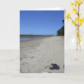 Carte Relaxation de plage (Fleur jaune)