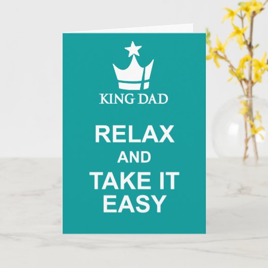 Carte Relaxez-vous et prenez-le facilement Fête des père (Fleur jaune)