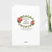 Carte religieuse d'anniversaire floral (Dos)