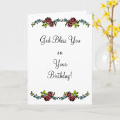 Carte religieuse d'anniversaire floral (Fleur jaune)