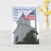 Carte religieuse de fête de l'Indépendance avec l' (Fleur jaune)