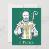 Carte religieuse de la Saint-Patrick (Devant)
