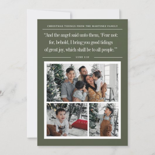 Carte religieuse de Noël avec devis (Devant)