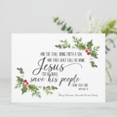 Carte religieuse de Noël avec la Bible du KJV Vers (Debout devant)