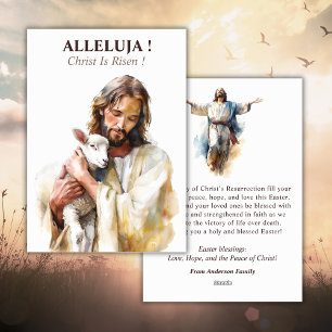Carte religieuse de Pâques Jésus-Christ catholique
