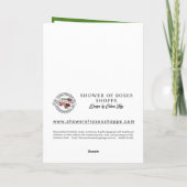 Carte religieuse de prière et de bénédiction de la (Dos)