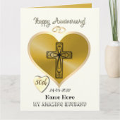 Carte religieuse du 50e anniversaire pour mari (Devant)