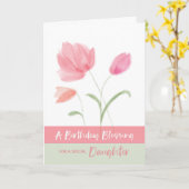 Carte Religieuse Fille Anniversaire Bénédiction Fleurs R (Fleur jaune)