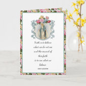 Carte religieuse Floral Roses Vintage Vierge Marie (Fleur jaune)