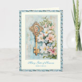 Carte Religieuse Mère Mary Floral Encouragement (Devant)