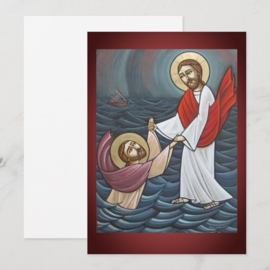 Carte religieuse plate (Devant / Derrière)