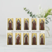 Carte Religieuses Carmélites Nonnes Prêtres Prière Catho (Debout devant)