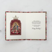 Carte Religieux Anniversaire Vierge Marie Guadalupe Rose (Intérieur)
