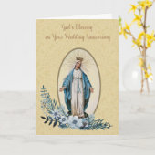 Carte Religieux Bienheureux Vierge Marie Anniversaire Ma (Fleur jaune)
