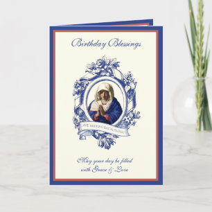 Carte Religieux Catholique Vierge Marie Je vous salue Ma