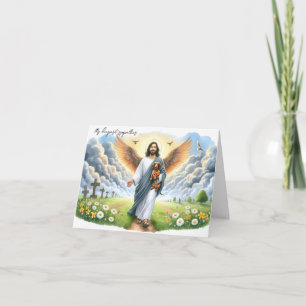 Carte Religieux Chien Perdre Sympathie-Jésus avec Dachsh