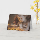 Carte Religieux Christian Angel Noël de neige (Fleur jaune)