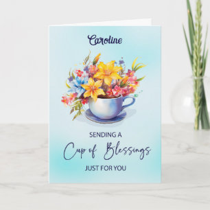 Carte Religieux Encourager Personnalisé Nom Parents Aida