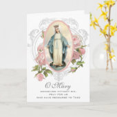 Carte Religieux | Fête des mères | Vierge Marie (Fleur jaune)