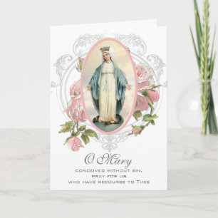 Carte Religieux Fête des mères Vierge Marie