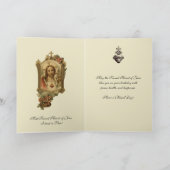 Carte Religieux Sacré Coeur de Jésus Catholique Annivers (Intérieur)