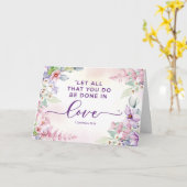 Carte Religieux Saint Valentin Love Scripture (Fleur jaune)