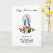 Carte Religieux | Saint Valentin | Vierge Marie (Fleur jaune)