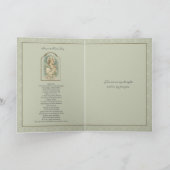 Carte Religieux St. Lucy Catholique Yeux de prière Vinta (Intérieur)