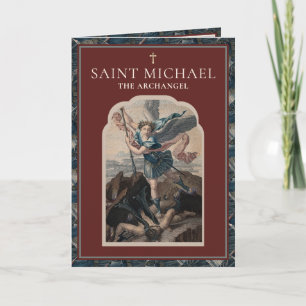 Carte Religieux St. Michael Archangel Prière Catholique