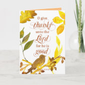 Carte Religieux Thanksgiving Bible Scripture Chroniques (Devant)