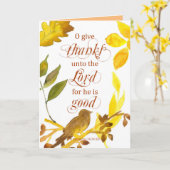 Carte Religieux Thanksgiving Bible Scripture Chroniques (Fleur jaune)