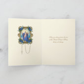 Carte Religieux Vierge Marie Florale Catholique Assompti (Intérieur)