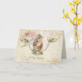 Carte Religieux Vierge Marie Jésus Diplôme Catholique (Fleur jaune)