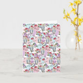 Carte Religieux Vintage Bienheureuse Vierge Marie Jésus (Fleur jaune)