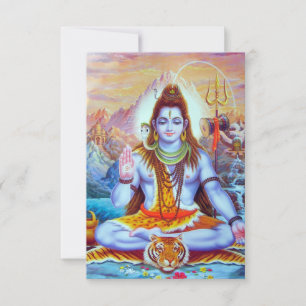 Carte Religion hindoue de Lord Shiva