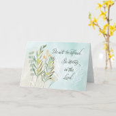 Carte Religious Christian Encouragement Do Not Be Afraid (Fleur jaune)