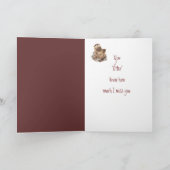 Carte Remarque : Otter Aquarelle Mignonne (Intérieur)