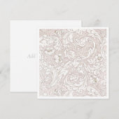 CARTE REMARQUE PLAT : WILLIAM MORRIS : MODÈLE FLOR (Devant / Derrière)