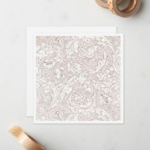 CARTE REMARQUE PLAT : WILLIAM MORRIS : MODÈLE FLOR (Devant/Arrière en situation)