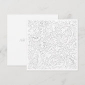 CARTE REMARQUE PLAT : WILLIAM MORRIS : MODÈLE FLOR (Devant / Derrière)