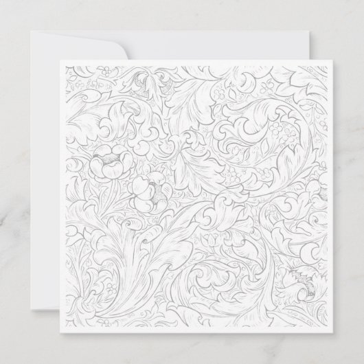 CARTE REMARQUE PLAT : WILLIAM MORRIS : MODÈLE FLOR (Devant)