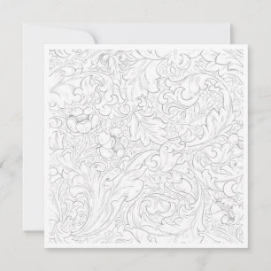 CARTE REMARQUE PLAT : WILLIAM MORRIS : MODÈLE FLOR
