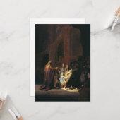 Carte Rembrandt - Chanson de louange de Simeon (Devant/Arrière en situation)