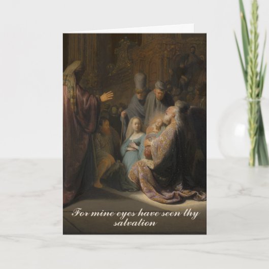 Carte Rembrandt, Chanson de louange de Siméon - Art (Devant)