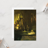 Carte Rembrandt - L'ascension de Lazare (Devant/Arrière en situation)