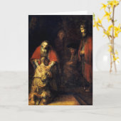 Carte Rembrandt - Le retour du fils prodigue (Fleur jaune)