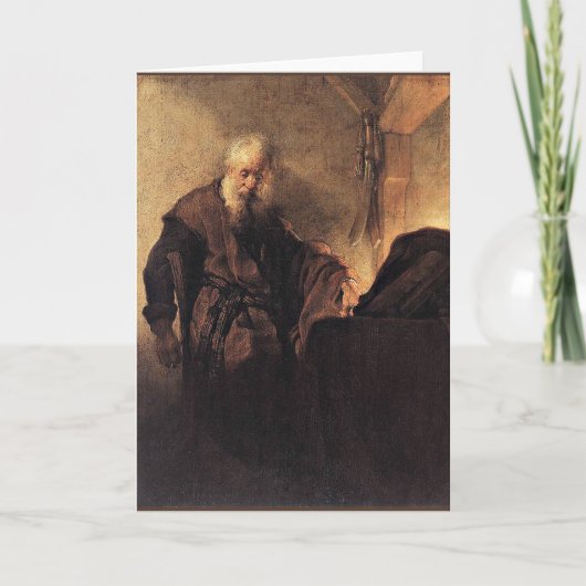 Carte Rembrandt - St. Paul à son bureau d'écriture (Devant)