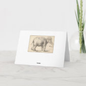 Carte Rembrandt, Un éléphant, 1637, Art (Dos)