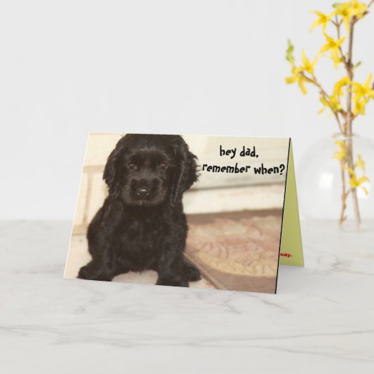 Carte remember when, dad? (Fleur jaune)