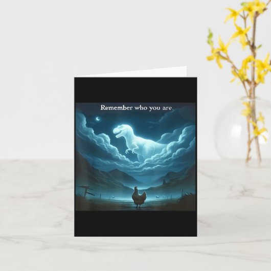 Carte Remember Who You Are Chicken  (Fleur jaune)